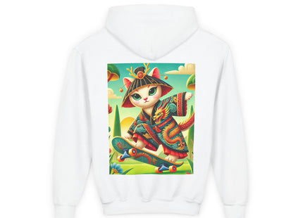 Dragon Dance on Wheels Youth Heavy Blend Hooded Sweatshirt