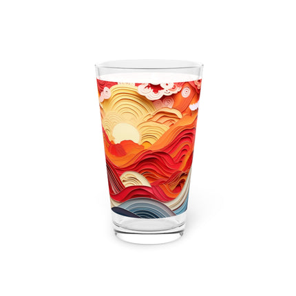 Vibrant Sunrise Sky Glass, 16oz