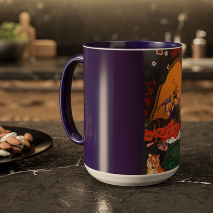 The Jewel Pavilion Colorful Mug (11oz, 15oz) – Royal Elegance, Peacock Beauty & Jewel-Toned Splendor