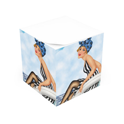 Playful Waves and Fashion Follies Note Cube