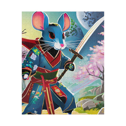 Cyber Samurai Rat Puzzle (110, 252, 520, 1014-piece)