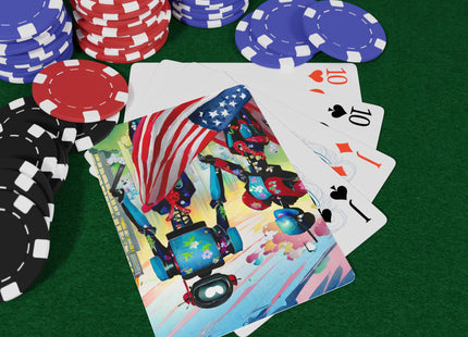 High Fashion Cyberpunk CIA Robots Playing Cards