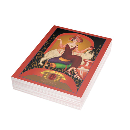 January & Garnet (from the Gem Series) by Sofia Chiostri Postcards (envelopes included) - Bundles of 10, 30, 50 Pieces