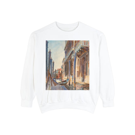 Gondola Moorings on the Grand Canal by John Singer Sargent Unisex Garment-Dyed Sweatshirt
