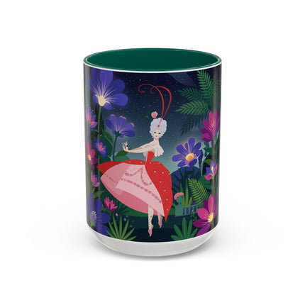 Moonlight Waltz Among The Blossoms Colorful Mugs – Art Deco Floral Enchantment