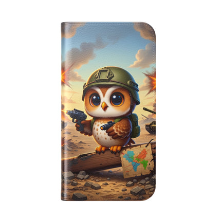 🦉🌟 The Owl on the Front Lines Flip Case – Courage & Quiet Strength