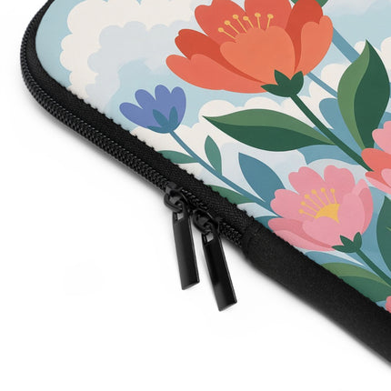 🌺🦜 The Lady Of The Garden Aviary Laptop Sleeve – Art Deco Floral Whimsy