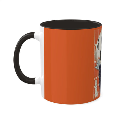 The Actor Bandō Hikosaburō V and the Mo troupe by Tsukioka Yoshitoshi Colorful Mugs, 11oz