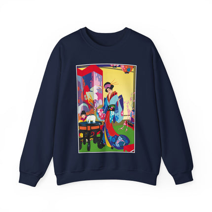 A Timeless Journey by Umberto Brunelleschi Heavy Blend™ Crewneck Sweatshirt