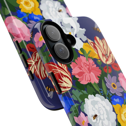 Midnight Floral Bouquet Phone Case – Vibrant Blooms & Enchanted Garden