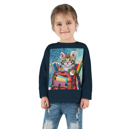 Whiskered Wanderings Toddler Long Sleeve Tee