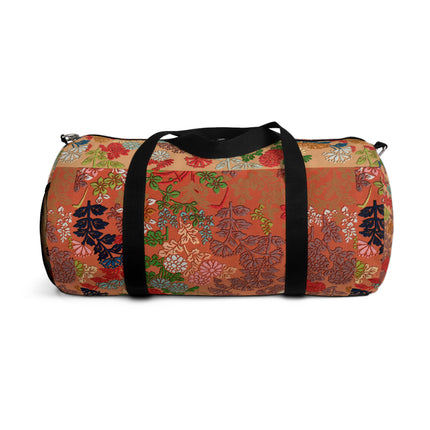 Japanese Fan Flower Pattern I by G.A. Audsley Duffle Bag