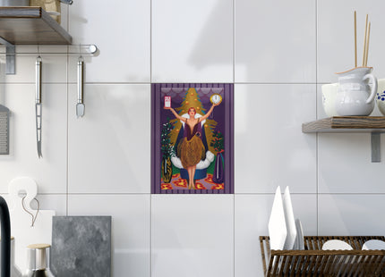 Countdown to Christmas Elegance Ceramic Tile
