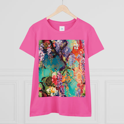 Golden Wisteria Symphony Women's Midweight Cotton Tee