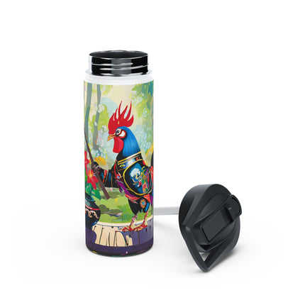 Cyberpunk Rooster Stainless Steel Water Bottle