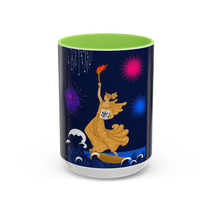 Liberty's Triumph Colorful Mugs – Art Deco Glory & Triumphant Spirit