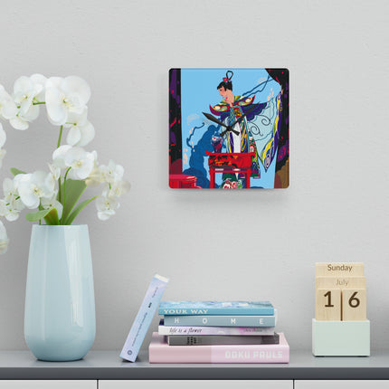 A Visual Journey by Umberto Brunelleschi Acrylic Wall Clock, Round and Square