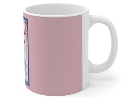 Woman, Fawn, and Red Tree by George Barbier Ceramic Mug 11oz