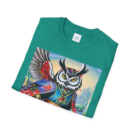 Cyberpunk Samurai Owl Softstyle T-Shirt