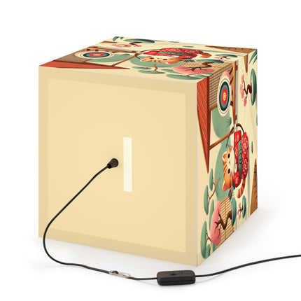 🏹🌸 Archer Kitten in the Zen Garden Light Cube Lamp – Focus, Whimsy & Zen Balance