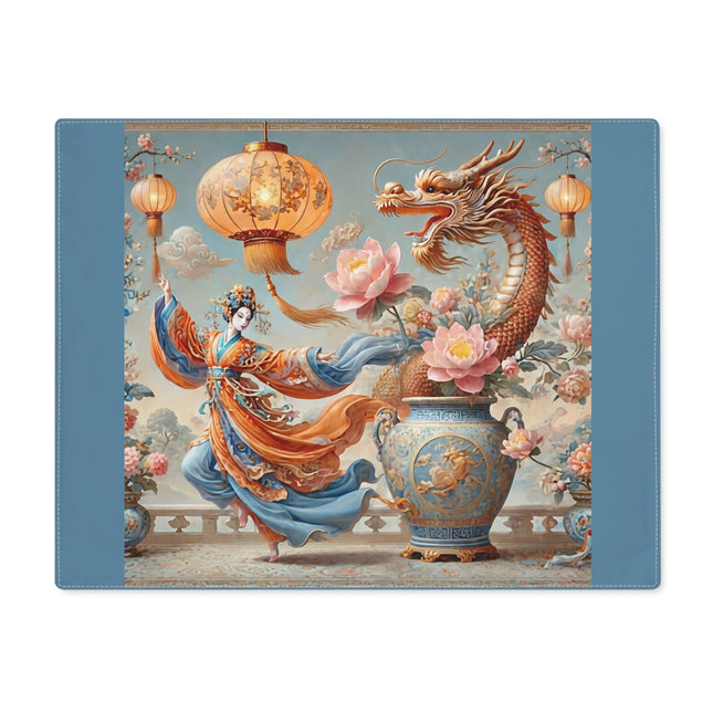 Golden Dragon & Lantern Lady Placemat – Imperial Dragon & Elegant Harmony