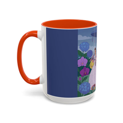 The Lady Of The Garden Tea Party Colorful Mugs – Art Deco Floral Elegance