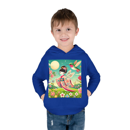 Geisha Fairy and the Hummingbird Blossom Toddler Pullover Fleece Hoodie
