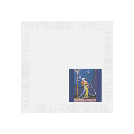 Smoke and Secrets White Coined Napkins