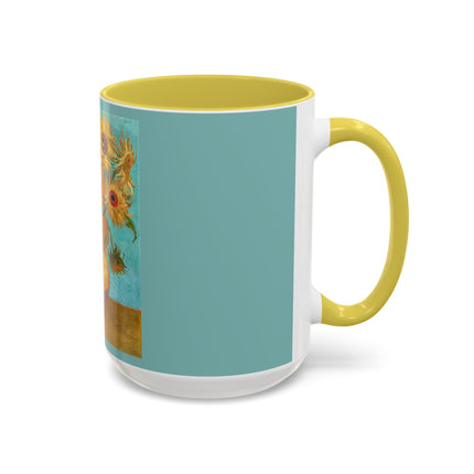 Vase with Twelve Sunflowers by Vincent van Gogh Colorful Mugs (11oz, 15oz)