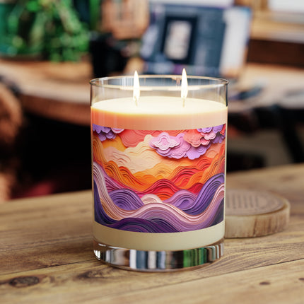 Dramatic Sunset Sky Scented Candle - Full Glass, 11oz - The White Tea & Fig, The Lavender & Sage, and The Ocean Mist & Moss