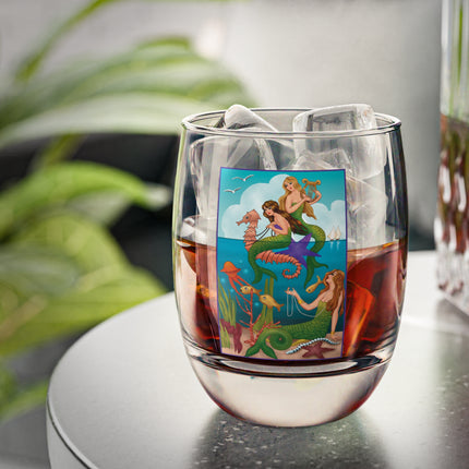Three Mermaids with Strings of Pearls by Carlo Chiostri Whiskey Glass