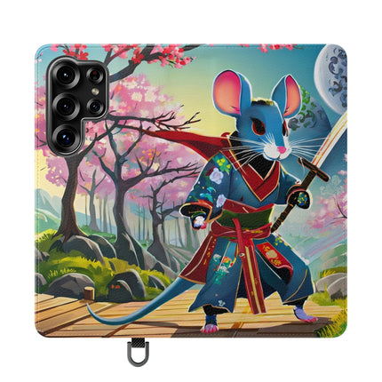 🐀⚔️ Cyber Samurai Rat Flip Case – Neon Discipline & Futuristic Skill