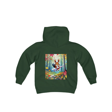 Acorn Aviator Youth Hooded Sweatshirt – Woodland Adventure Takes Flight