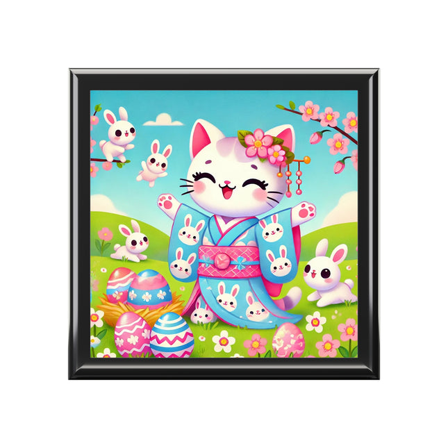 Springtime Kitten’s Easter Joy Jewelry Box