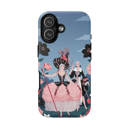 🌹🎭 The Rose Masquerade Promenade Phone Case – Art Deco Floral Elegance