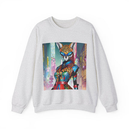 Cyber Cat Glamour Unisex Heavy Blend™ Crewneck Sweatshirt