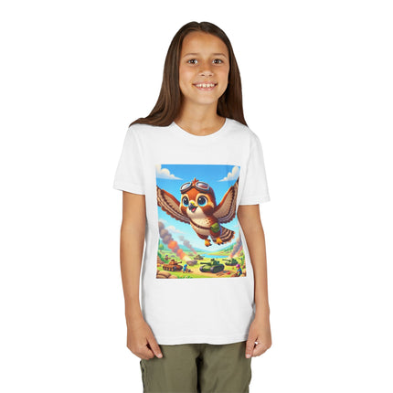 Red-Tailed Hawk in Battle Youth Short Sleeve Tee