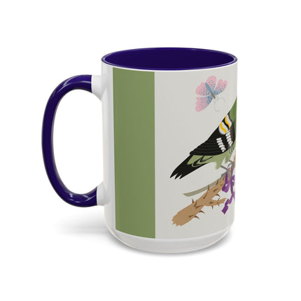 Woodpecker & Rose Colorful Mugs – Vibrant Spring & Bold Beauty