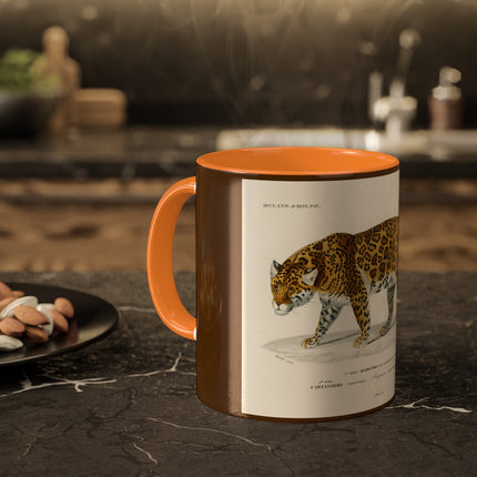 Jaguar by Charles Dessalines D' Orbigny Colorful Mugs, 11oz