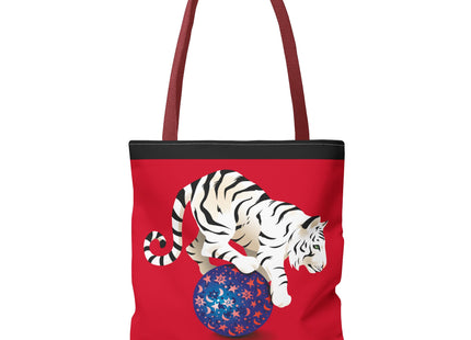 Majestic White Tiger on a Celestial Journey Tote Bag (AOP)