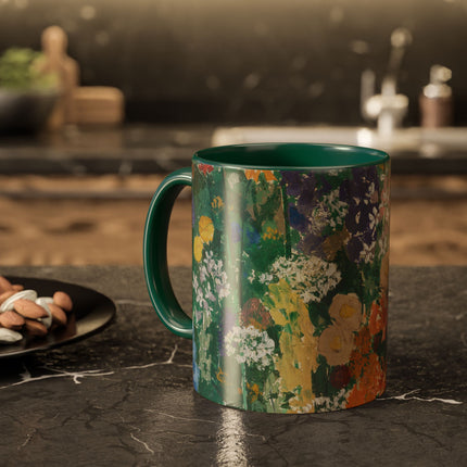 Flowers on the Mountain by August Babberger Colorful Mugs (11oz, 15oz)