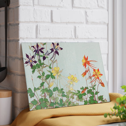 Aquilegia by Tanigami Kônan Glass Cutting Board