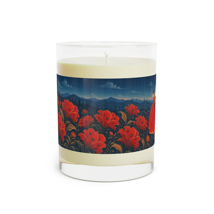 🌺🌙 The Lady Of The Crimson Twilight Garden Scented Candle – Art Deco Floral Fantasy