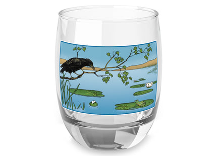 The Crow and the Frog Whiskey Glass