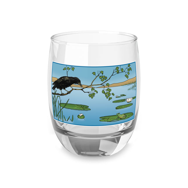 The Crow and the Frog Whiskey Glass