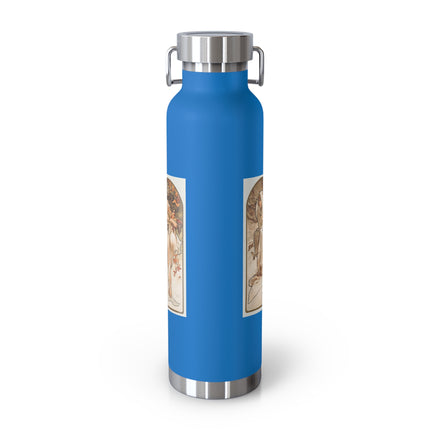 The Seasons by Alphonse Maria Mucha Copper Vacuum Insulated Bottle, 22oz