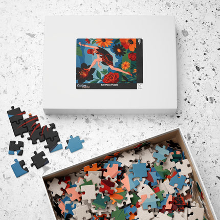 🌺✨ The Lady In The Fabulous Flowers Puzzle – Art Deco Floral Fantasy