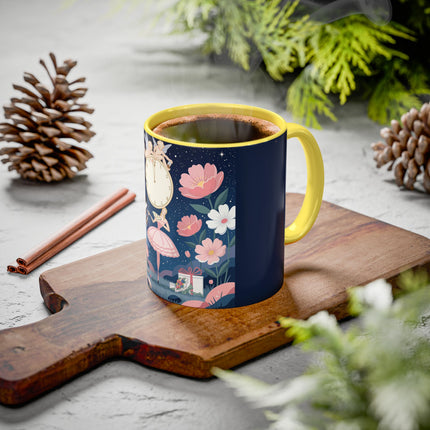 🕛🌸 Midnight Waltz Before Christmas Colorful Mug – Art Deco Holiday Fantasy