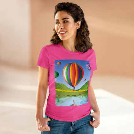 Colorful Heights Women's Midweight Cotton Tee