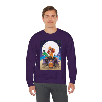 Moonlit Pirate Halloween Unisex Heavy Blend™ Crewneck Sweatshirt
